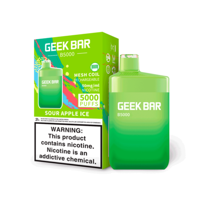 Pod Descartável Geek Bar 5000 Puffs - Sour Apple Ice